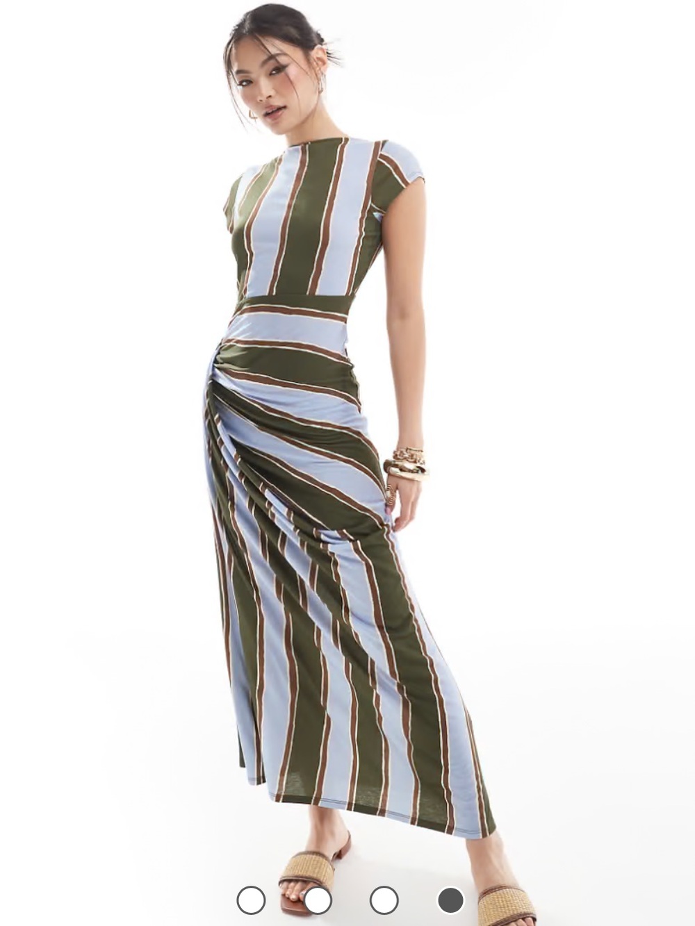 ASOS Draped Open Back Midi Dress